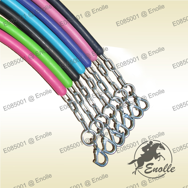 KM Elite Rubber Coated Equestrian Stable Stall Chain Guard with Clips Colours 